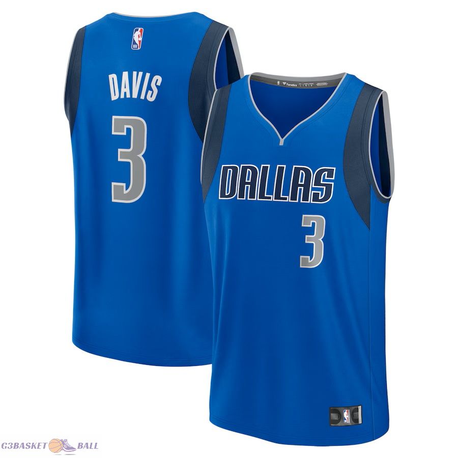 Men's Dallas Mavericks Anthony Davis Fanatics Royal Fast Break Replica Player Jersey - Icon Edition