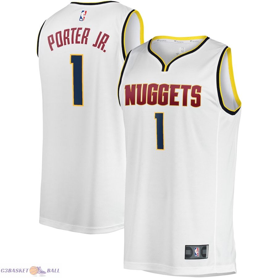 Men's Denver Nuggets Michael Porter Jr. Fanatics White Fast Break Player Jersey - Association Edition