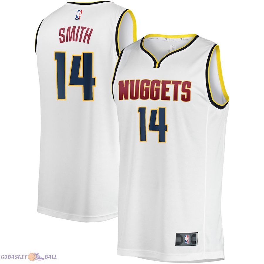 Men's Denver Nuggets Ish Smith Fanatics White Fast Break Player Jersey - Association Edition