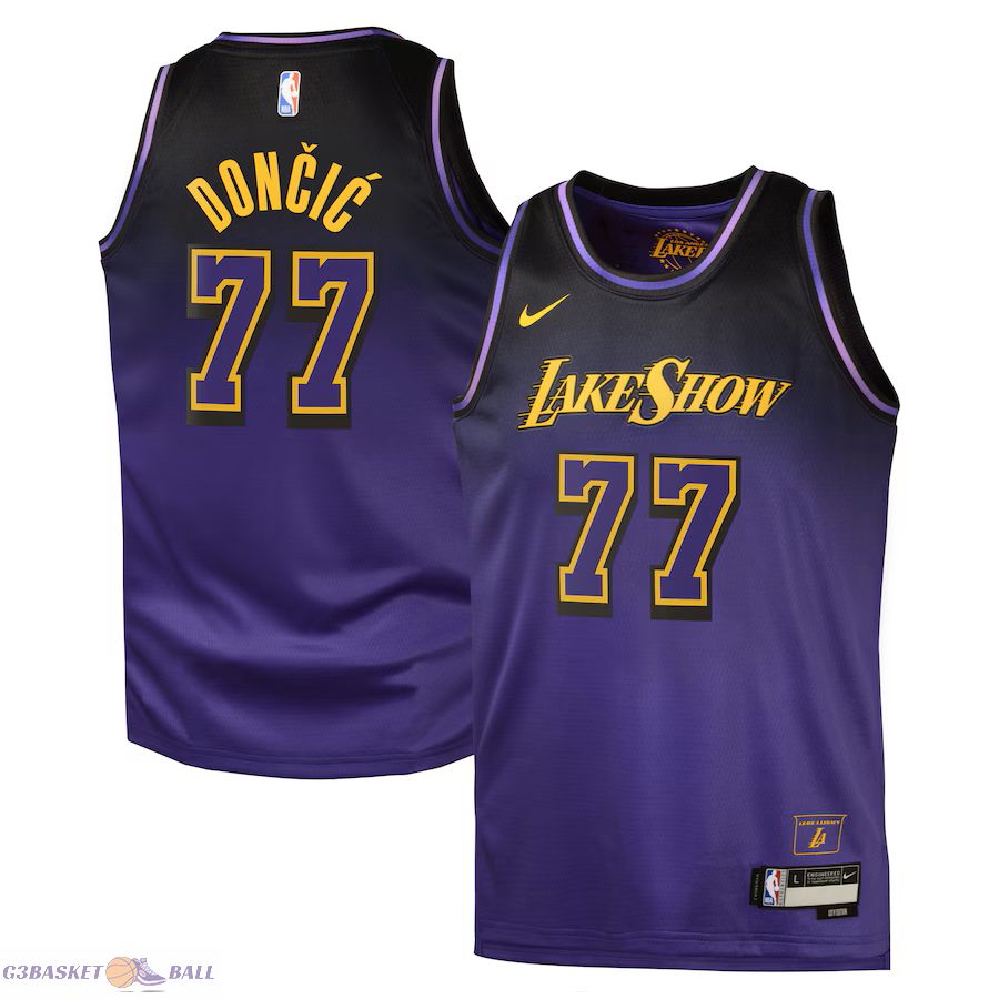 Los Angeles Lakers Nike City Edition Swingman Jersey 2024 - Purple - Luka Dončić - Youth