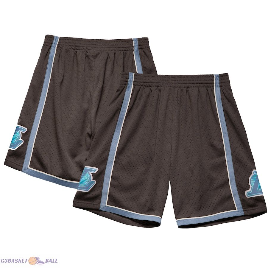 Men's Los Angeles Lakers Mitchell & Ness Black 2009-10 Hardwood Classics Tie-Dye Swingman Shorts