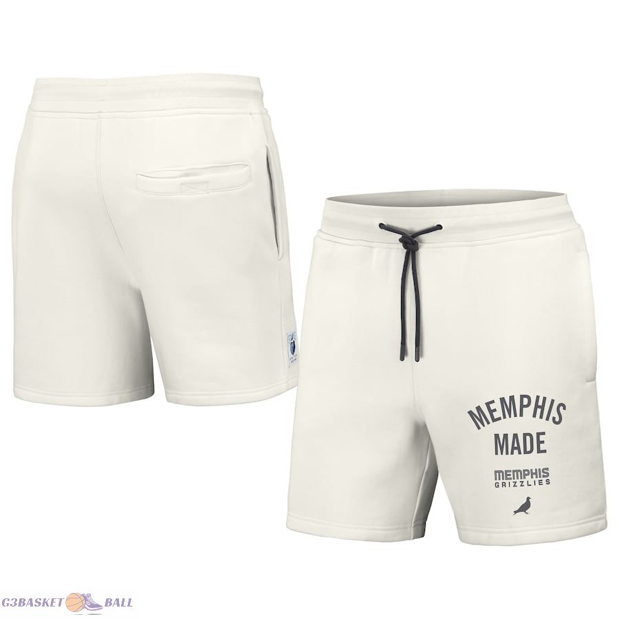 Men's Memphis Grizzlies NBA x Staple Cream Heavyweight Fleece Shorts