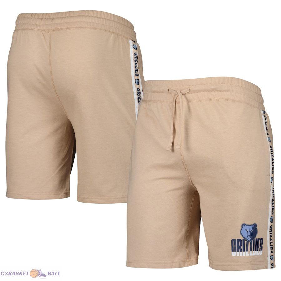Men's Memphis Grizzlies Concepts Sport Tan Team Stripe Shorts