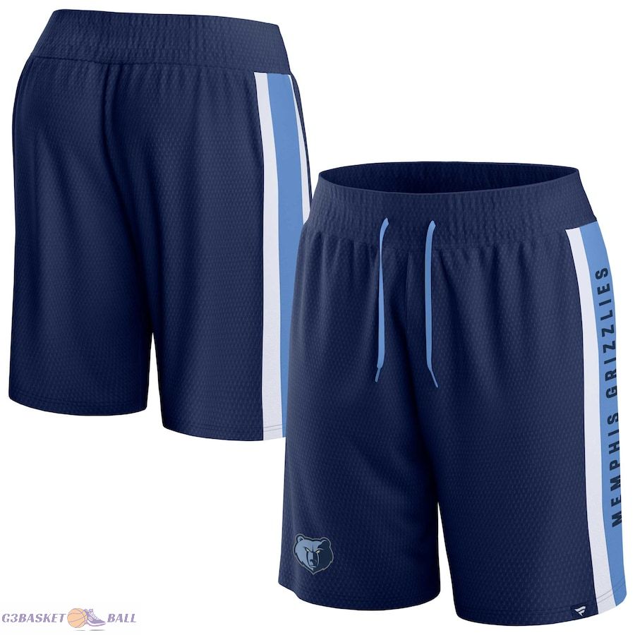 Men's Memphis Grizzlies Fanatics Navy Referee Iconic Mesh Shorts