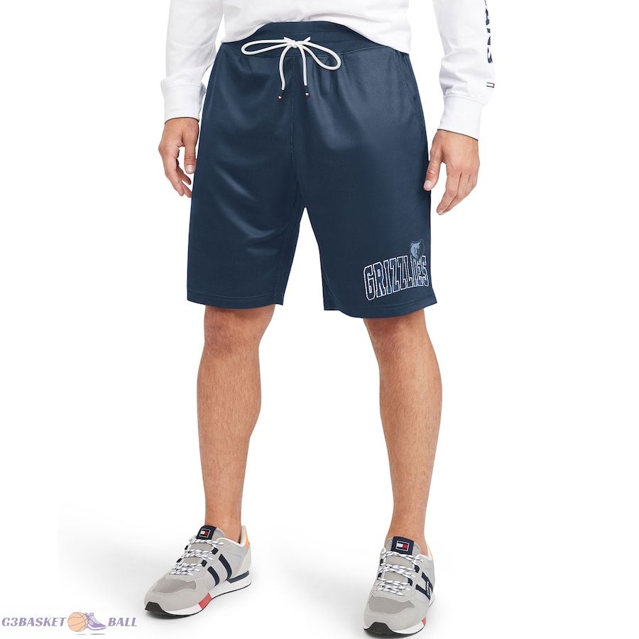 Men's Memphis Grizzlies Tommy Jeans Navy Mike Mesh Basketball Shorts