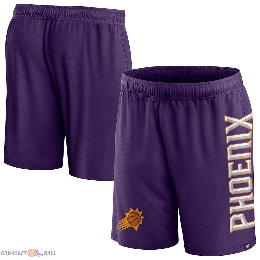 Men's Phoenix Suns Fanatics Purple Post Up Mesh Shorts