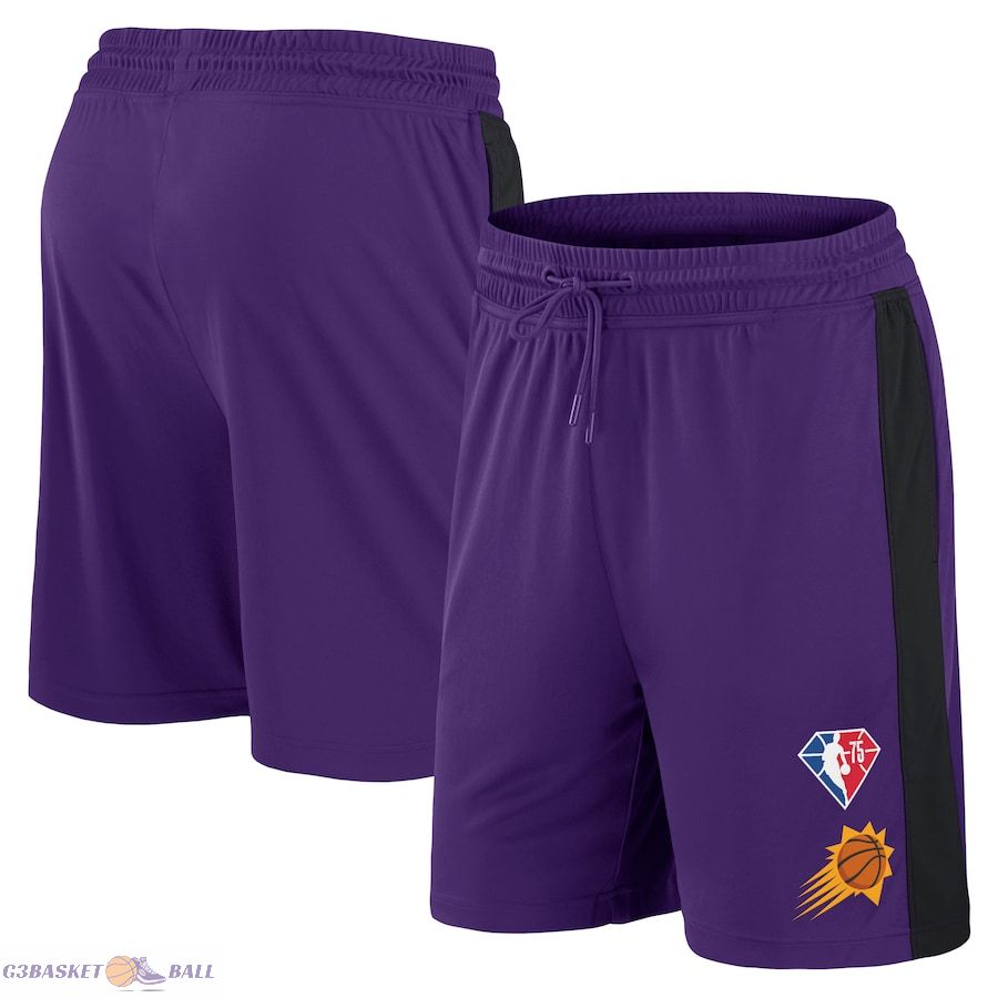Men's Phoenix Suns Fanatics Purple 75th Anniversary Downtown Performance Practice Shorts