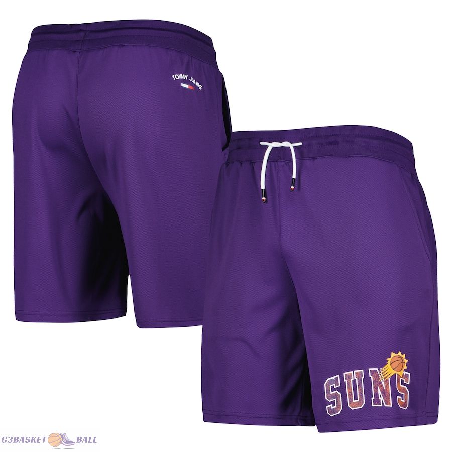 Men's Phoenix Suns Tommy Jeans Purple Mike Mesh Basketball Shorts