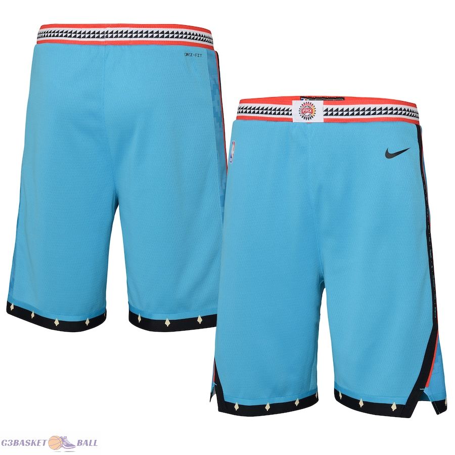 Youth Phoenix Suns Jordan Brand Turquoise 2022/23 City Edition Swingman Shorts