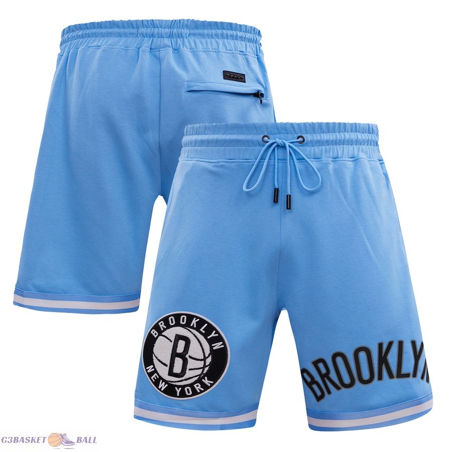 Men's Brooklyn Nets Pro Standard Blue Classic Chenille DK Shorts