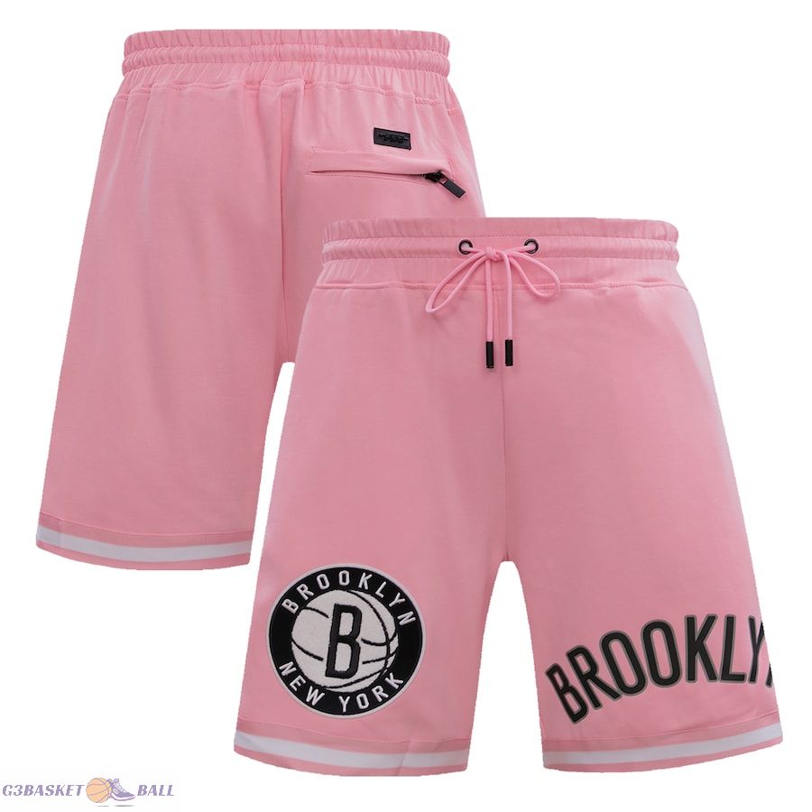 Men's Brooklyn Nets Pro Standard Pink Classic Chenille DK Shorts