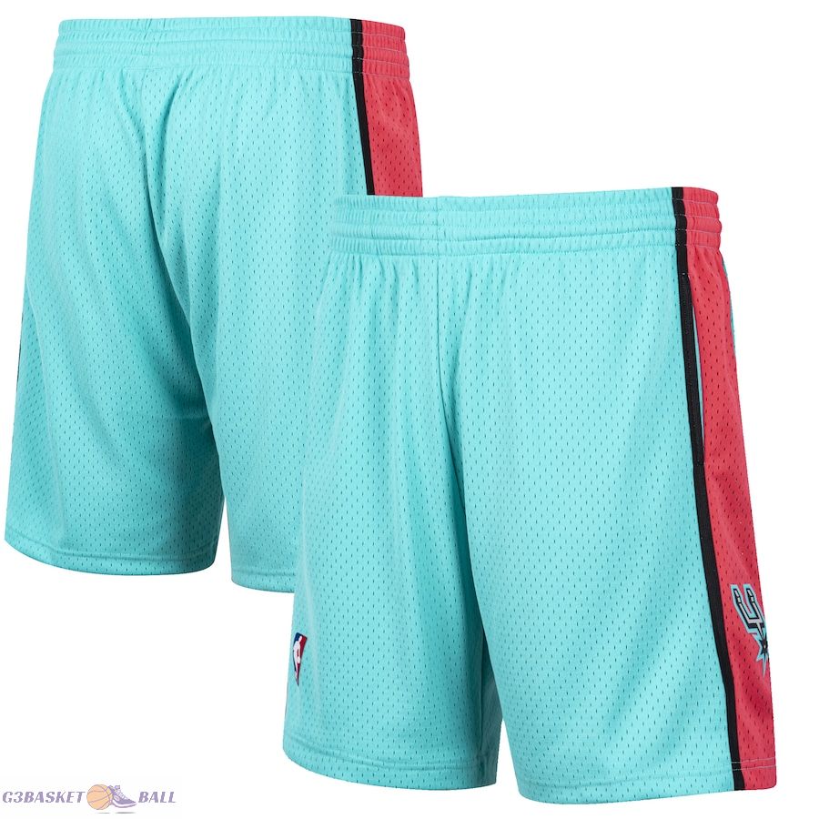Men's San Antonio Spurs Mitchell & Ness Blue Hardwood Classic Reload Swingman Shorts