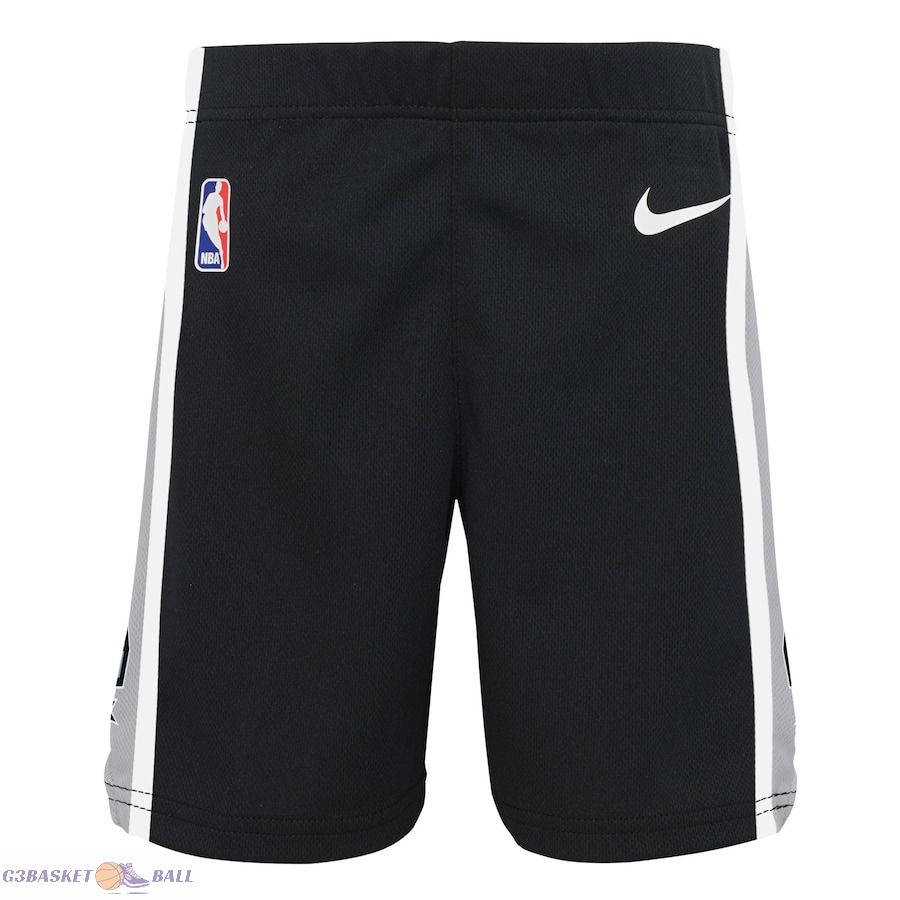 Toddler San Antonio Spurs Black Icon Replica Shorts