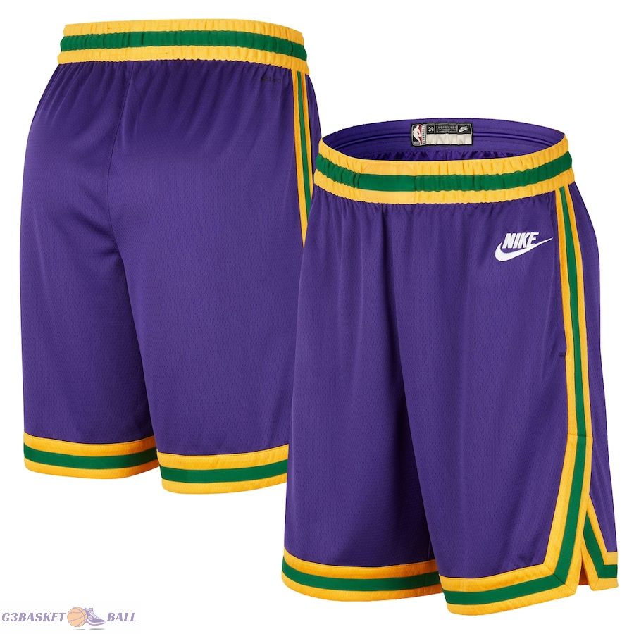 Men's Utah Jazz Purple 2023/24 Classic Edition Hardwood Classics Performance Swingman Shorts