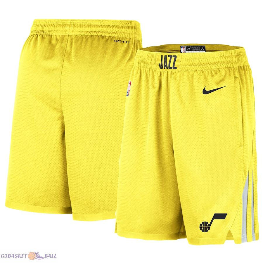 Men's Utah Jazz Gold 2019/20 Icon Edition Swingman Shorts