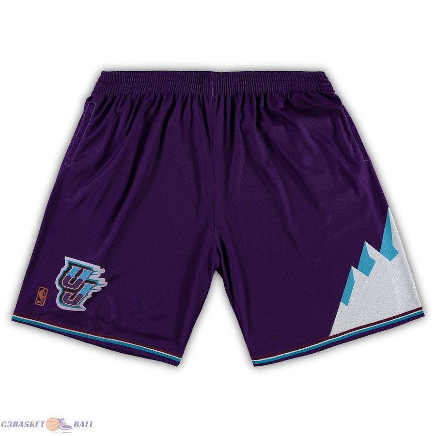 Men's Utah Jazz Mitchell & Ness Purple Big & Tall Hardwood Classics Swingman Shorts