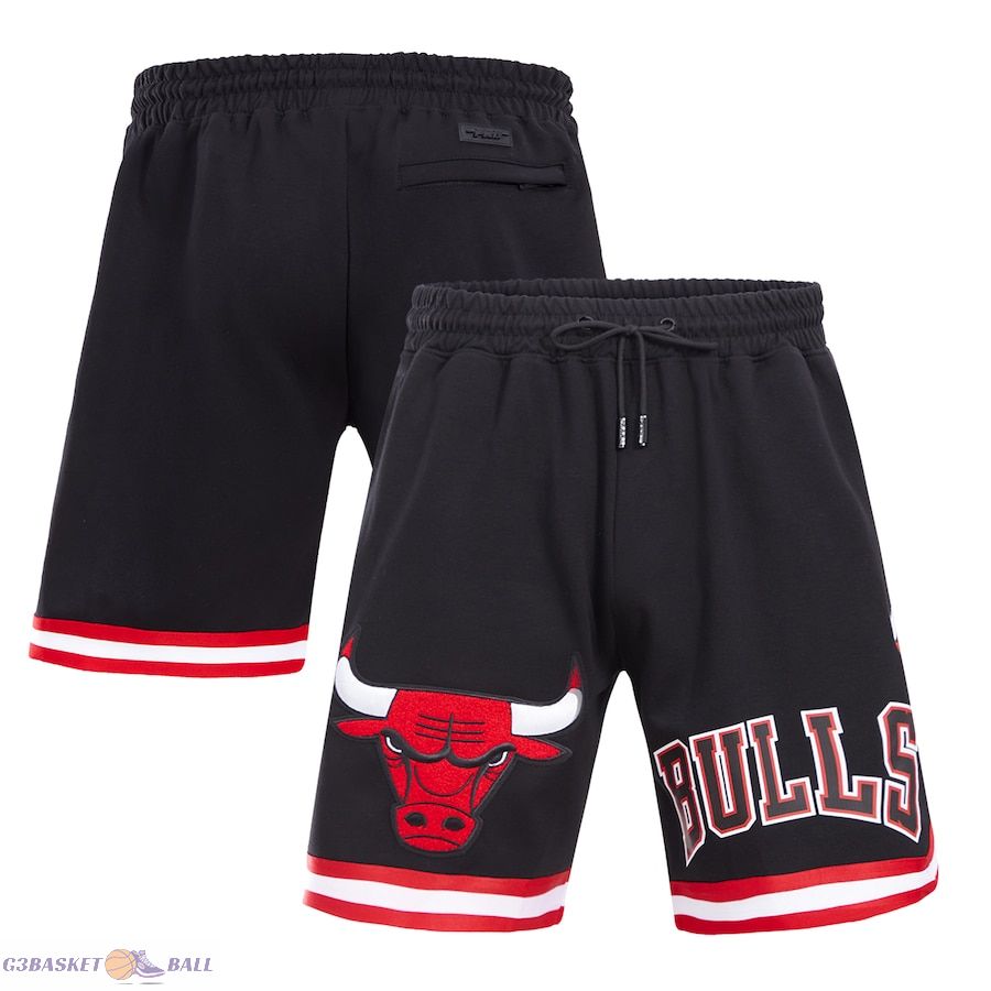 Men's Chicago Bulls Pro Standard Black Classic Chenille DK Shorts