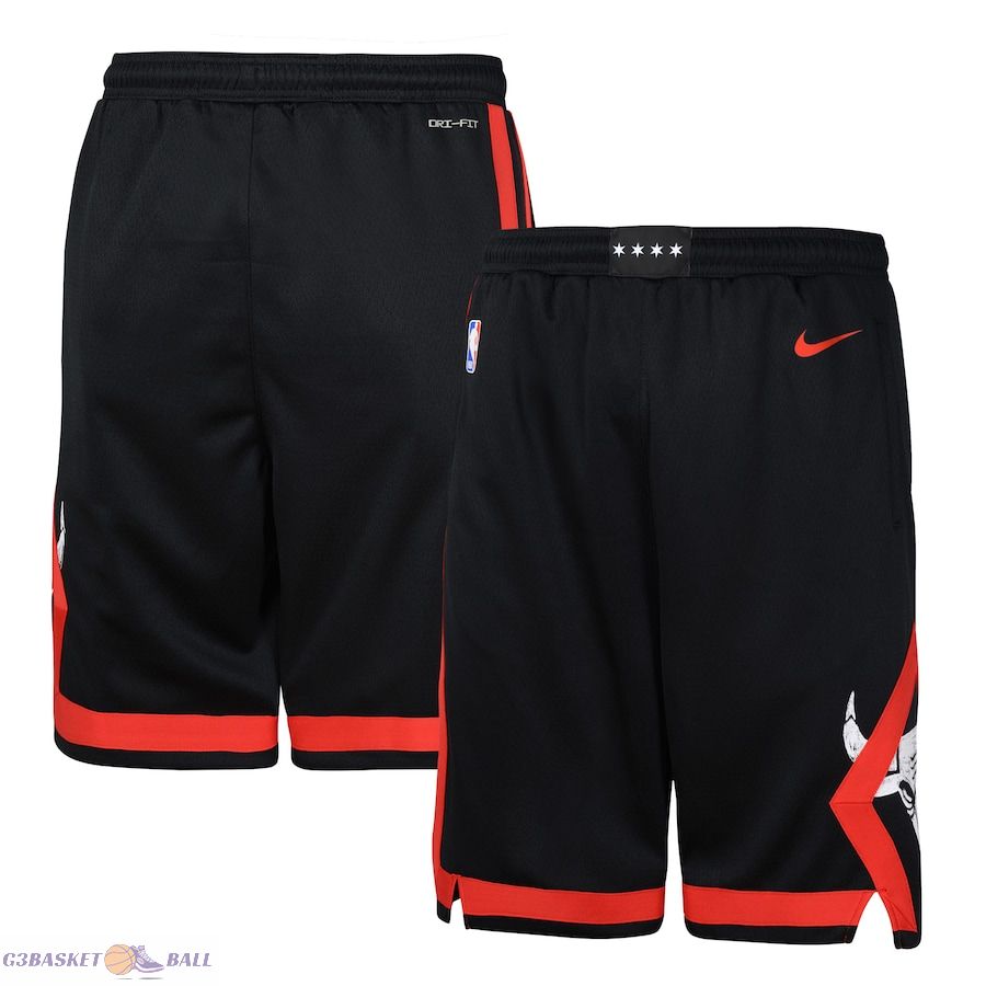 Youth Chicago Bulls Black 2023/24 City Edition Swingman Performance Shorts