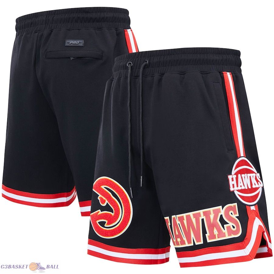Men's Atlanta Hawks Pro Standard Black Chenille Shorts