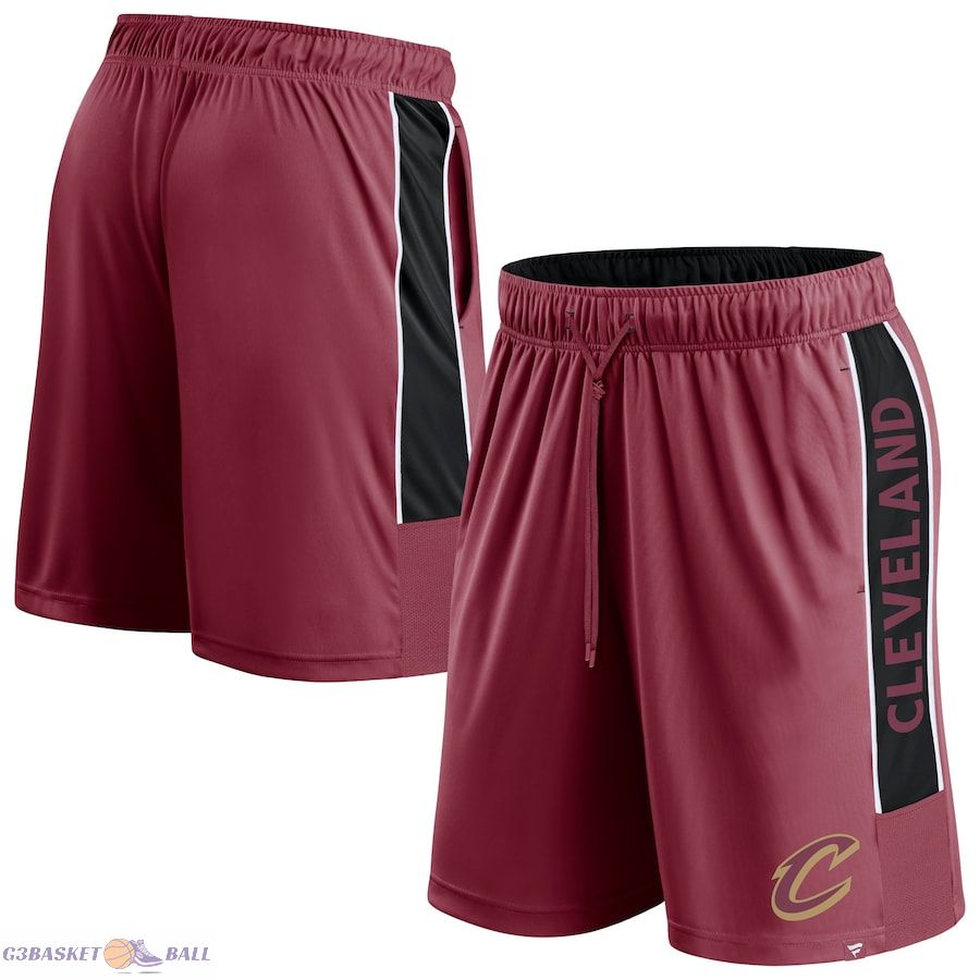 Men's Cleveland Cavaliers Fanatics Wine Game Winner Defender Shorts