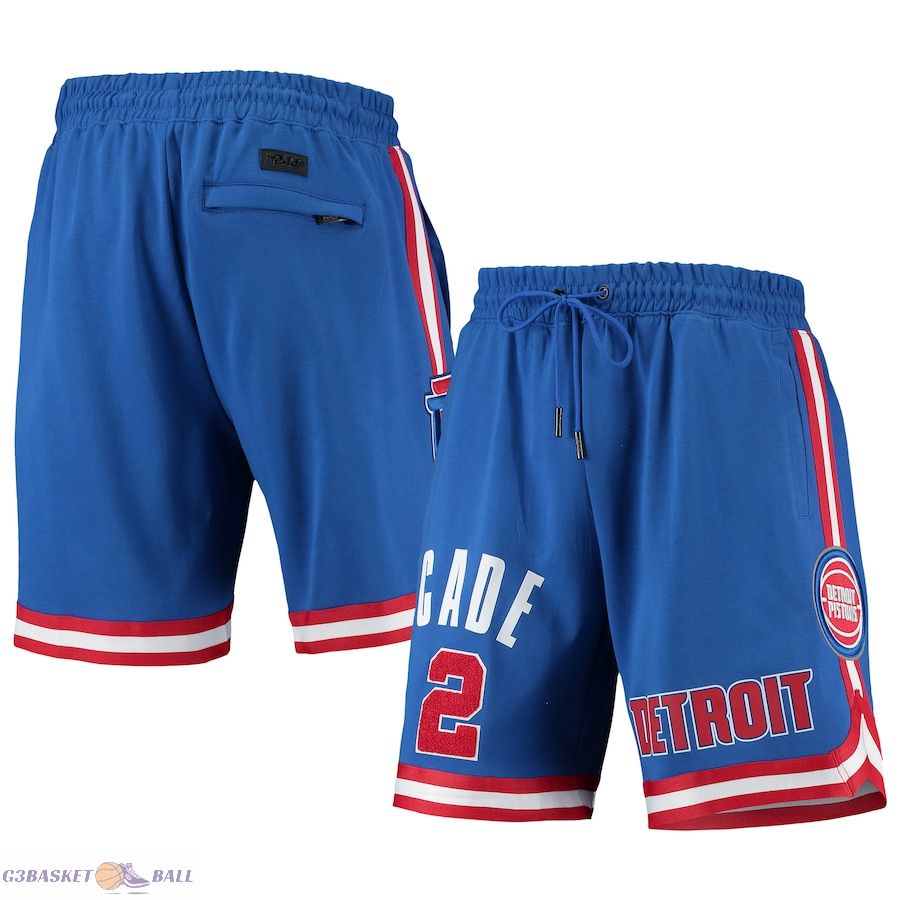 Men's Detroit Pistons Cade Cunningham Pro Standard Blue Player Replica Shorts