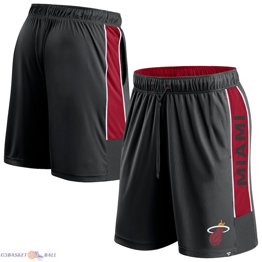 Men's Miami Heat Fanatics Black Game Winner Defender Shorts Men's Miami Heat Fanatics Black Game Winner Defender Shorts