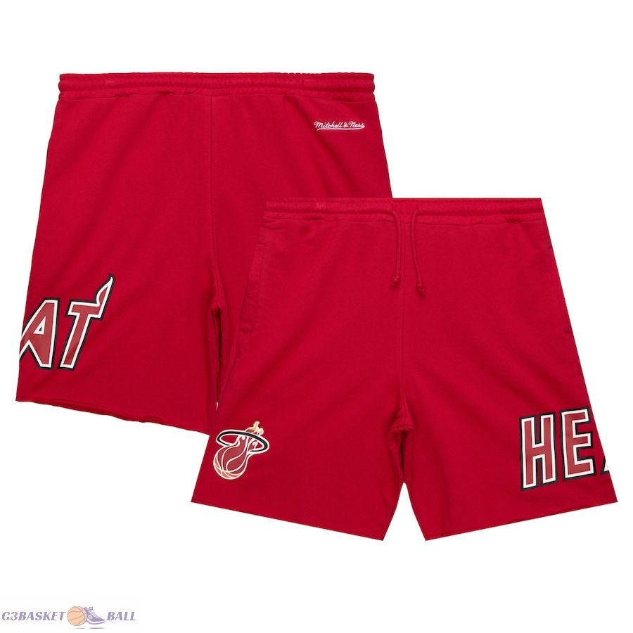 Men's Miami Heat Mitchell & Ness Red Game Day Shorts