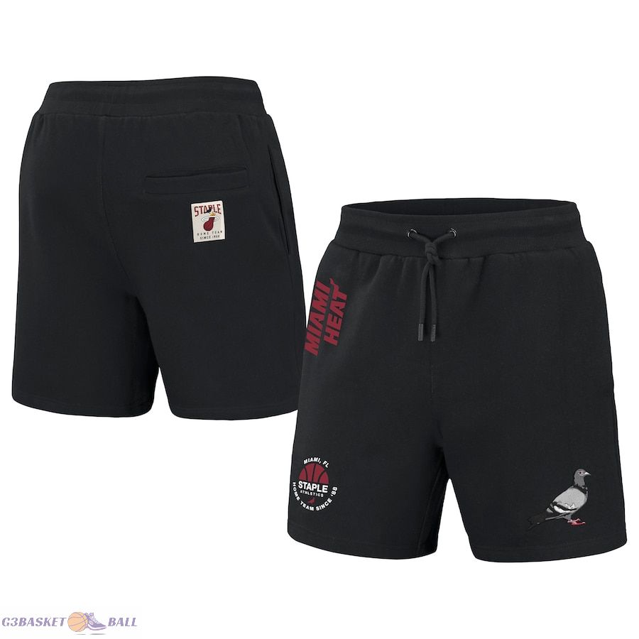 Men's Miami Heat NBA x Staple Black Home Team Shorts