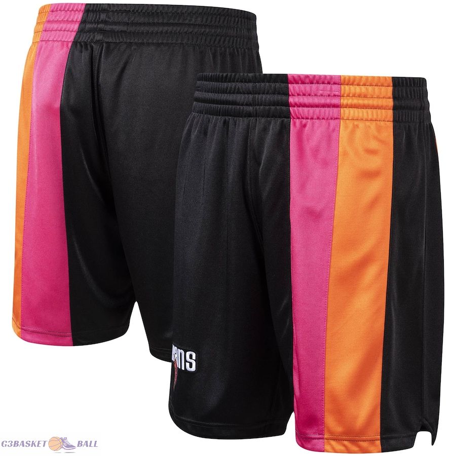 Men's Miami Heat Mitchell & Ness Black 2005/06 Hardwood Classics Authentic Shorts