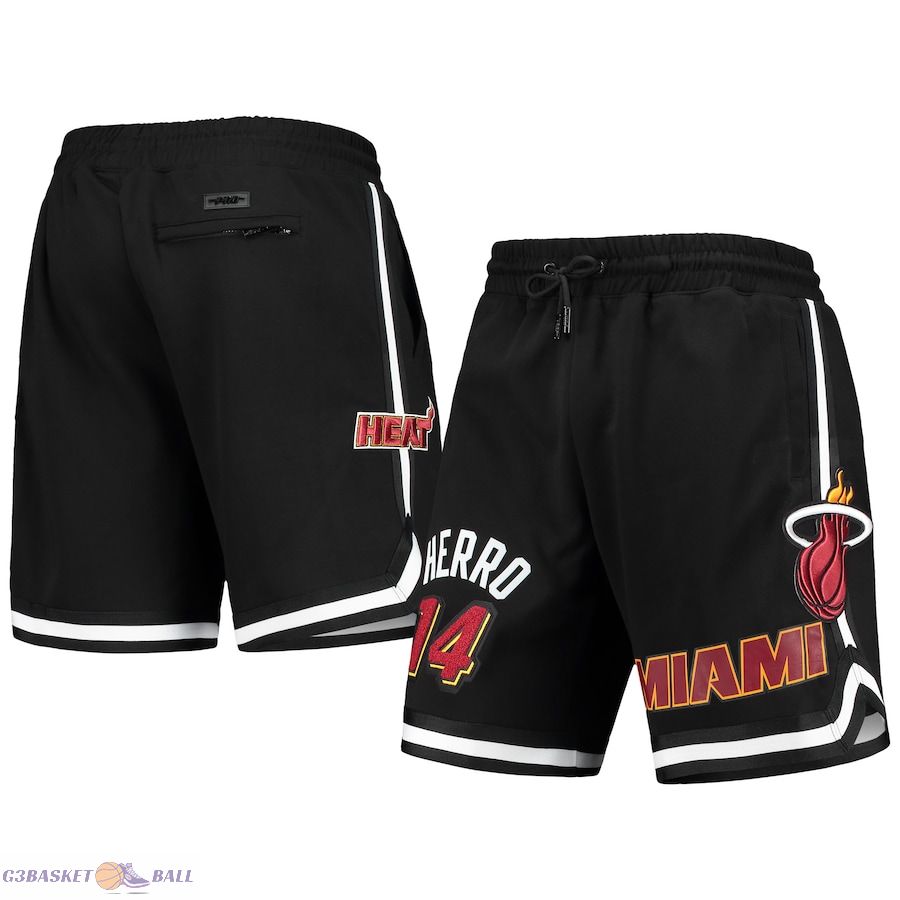 Men's Miami Heat Tyler Herro Pro Standard Black Team Player Shorts