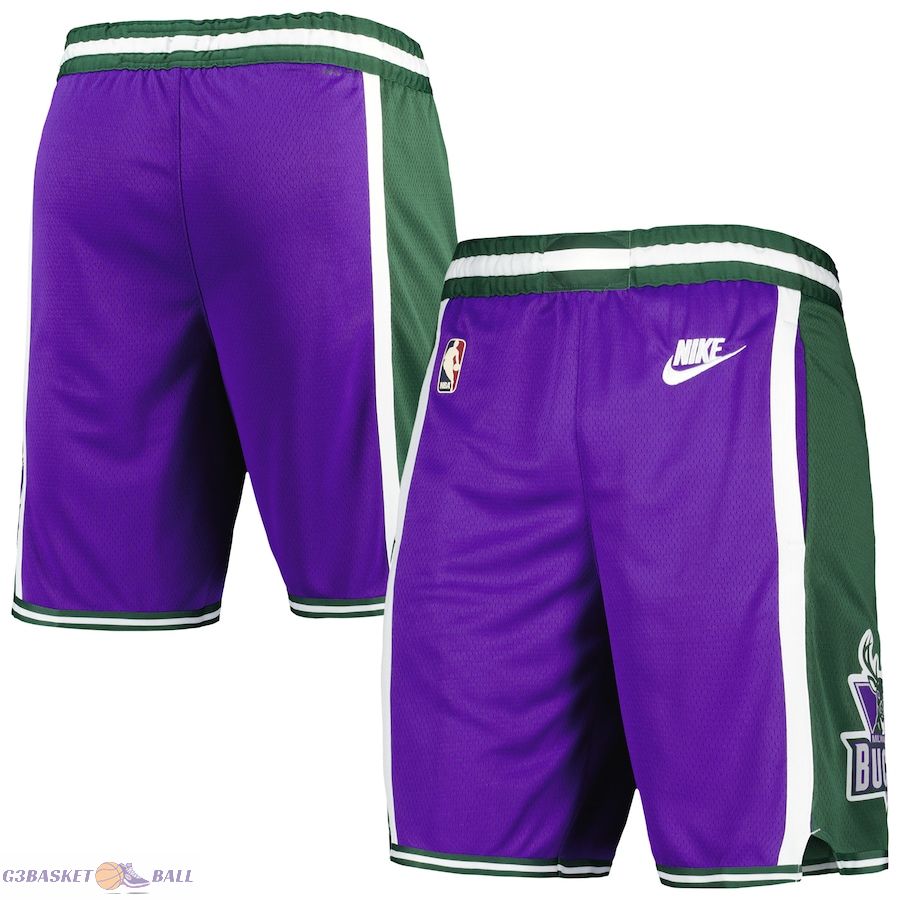 Men's Milwaukee Bucks Purple 2022/23 Classic Edition Swingman Performance Shorts
