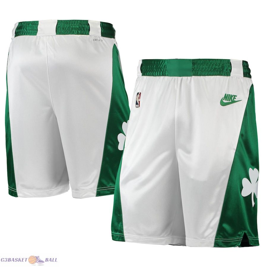 Men's Boston Celtics White/Kelly Green 2021/22 Classic Edition Swingman Performance Shorts Men's Boston Celtics White/Kelly Green 2021/22 Classic Edition Swingman Performance Shorts