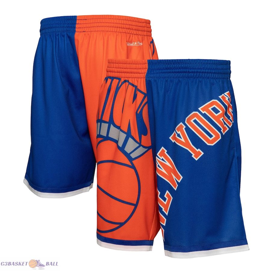 Men's New York Knicks Mitchell & Ness Blue Big Face 5.0 Fashion Shorts