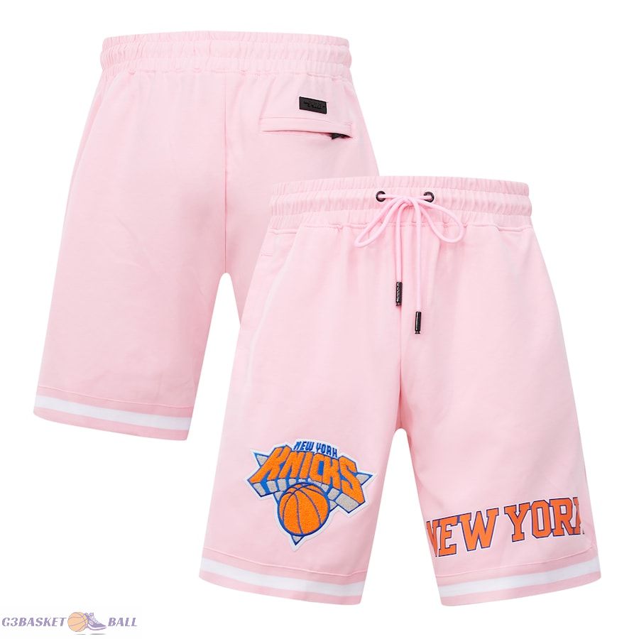Men's New York Knicks Pro Standard Pink Classic Chenille DK Shorts