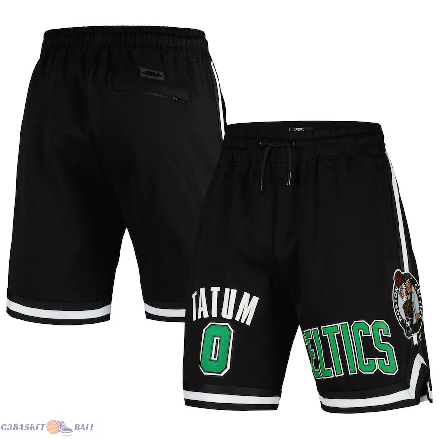 Men's Boston Celtics Jayson Tatum Pro Standard Black Player Name & Number Shorts