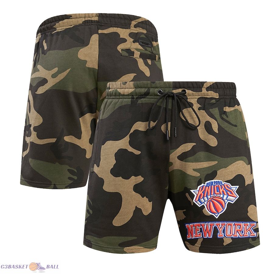 Men's New York Knicks Pro Standard Camo Stacked Logo Shorts