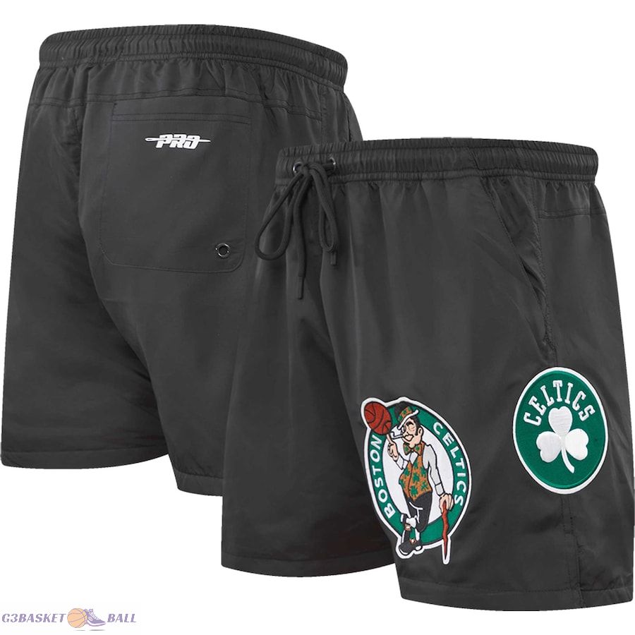 Men's Boston Celtics Pro Standard Black Classics Woven Shorts