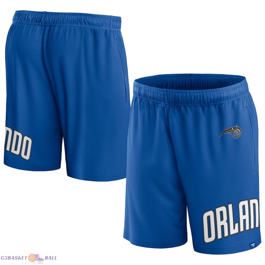 Men's Orlando Magic Fanatics Blue Free Throw Mesh Shorts