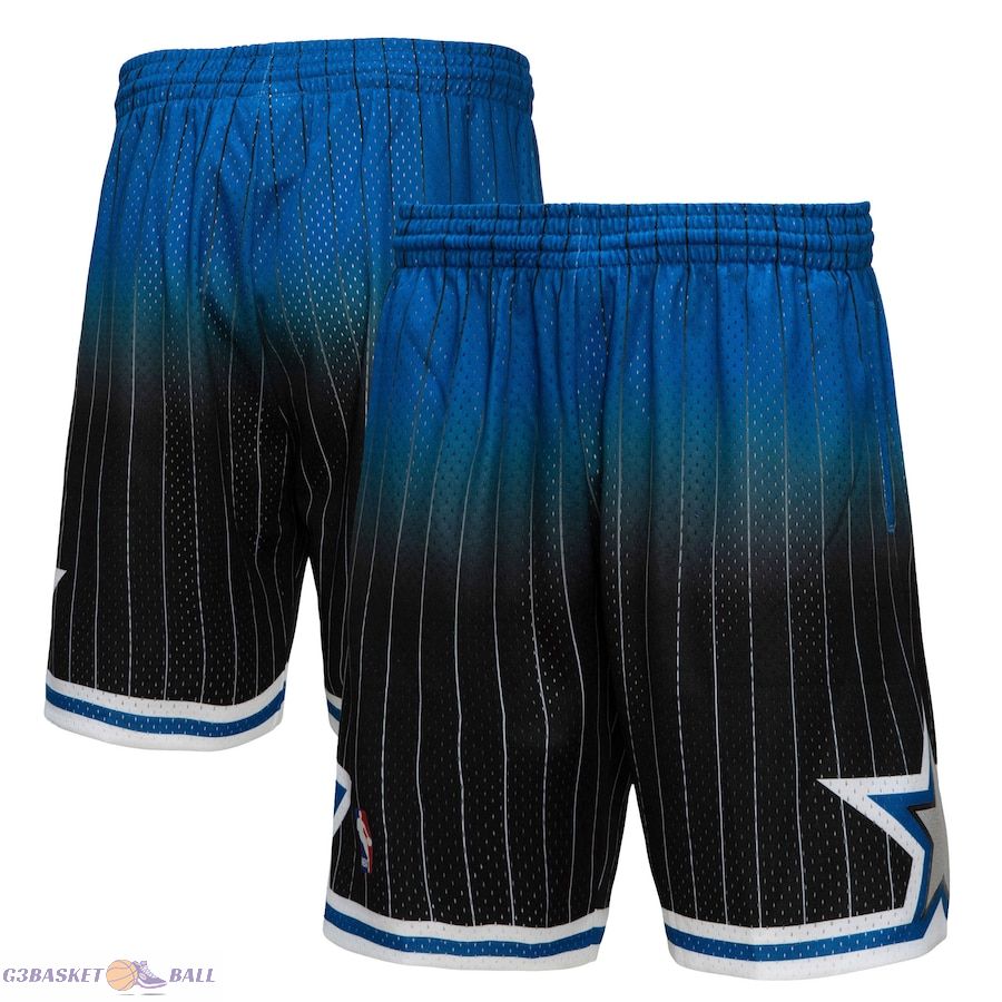 Men's Orlando Magic Mitchell & Ness Royal/Black 1994/95 Hardwood Classics Fadeaway Reload 3.0 Swingman Shorts