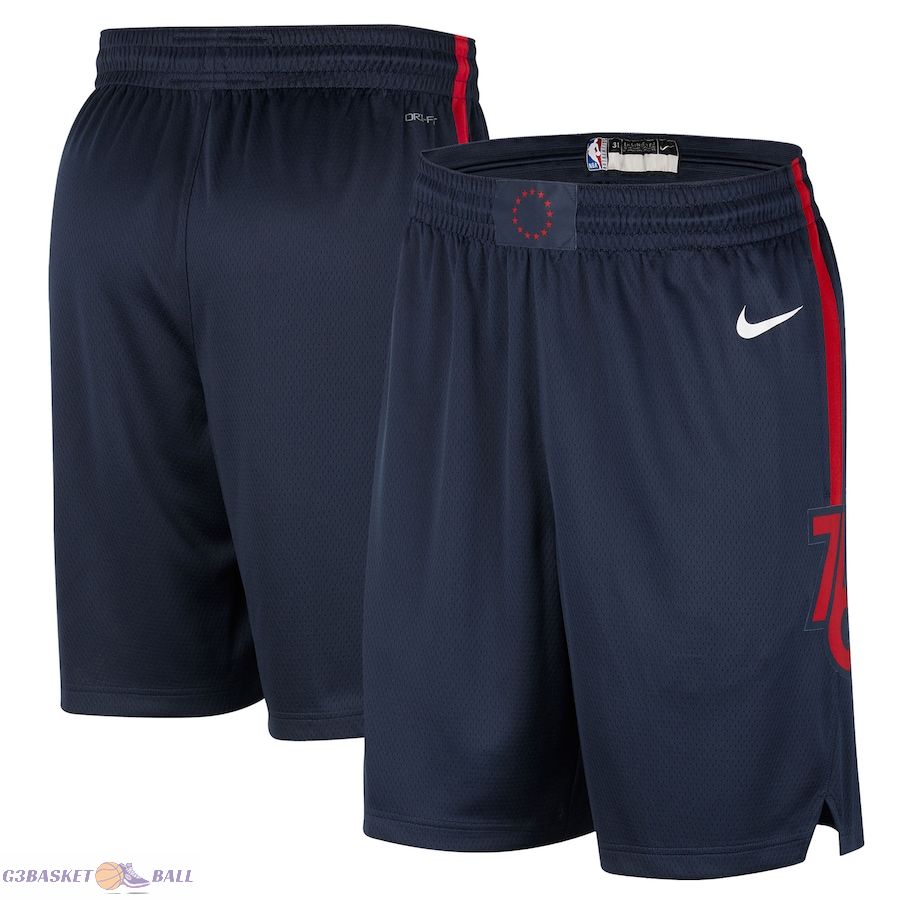 Men's Philadelphia 76ers Navy 2023/24 City Edition Swingman Shorts