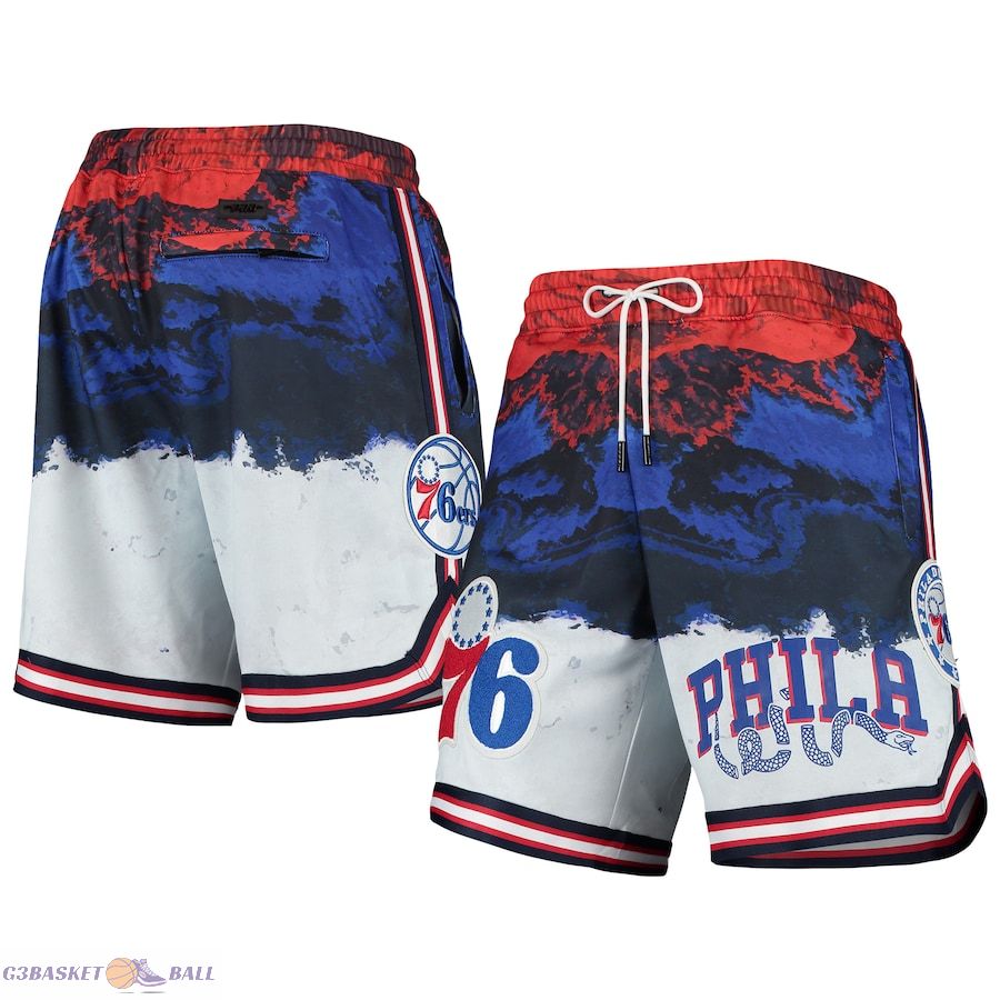 Men's Philadelphia 76ers Pro Standard Americana Dip-Dye Shorts