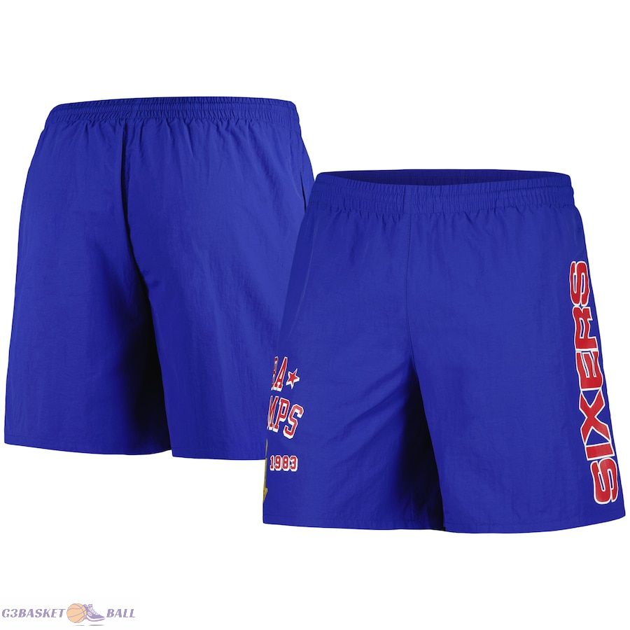 Men's Philadelphia 76ers Mitchell & Ness Royal 1983 NBA Champs Heritage Shorts