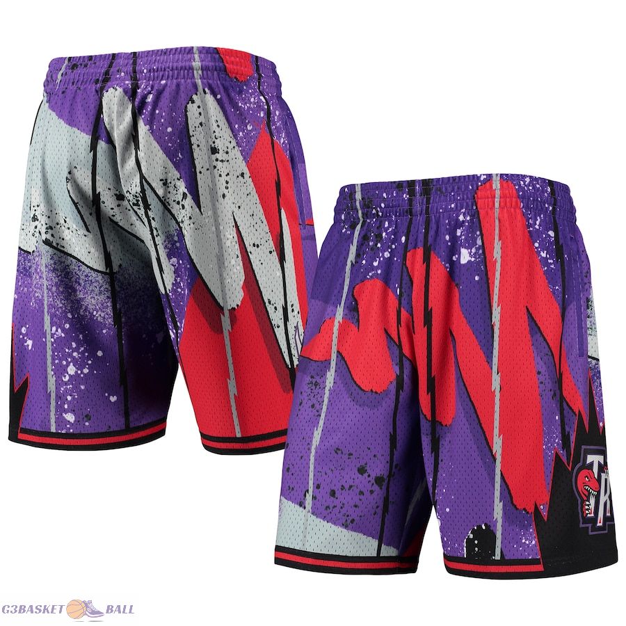 Men's Toronto Raptors Mitchell & Ness Purple Hardwood Classics 1998 Hyper Hoops Swingman Shorts