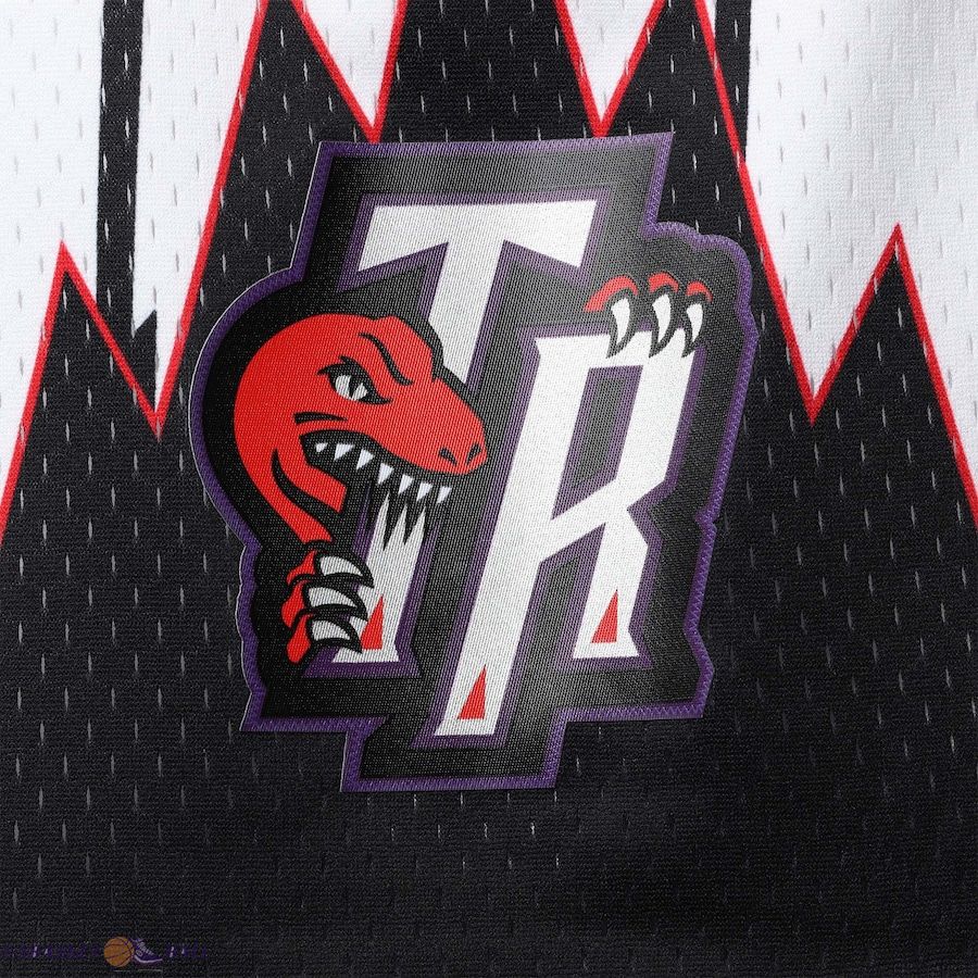 Men's Toronto Raptors Mitchell & Ness White Big & Tall Hardwood Classics Team Swingman Shorts