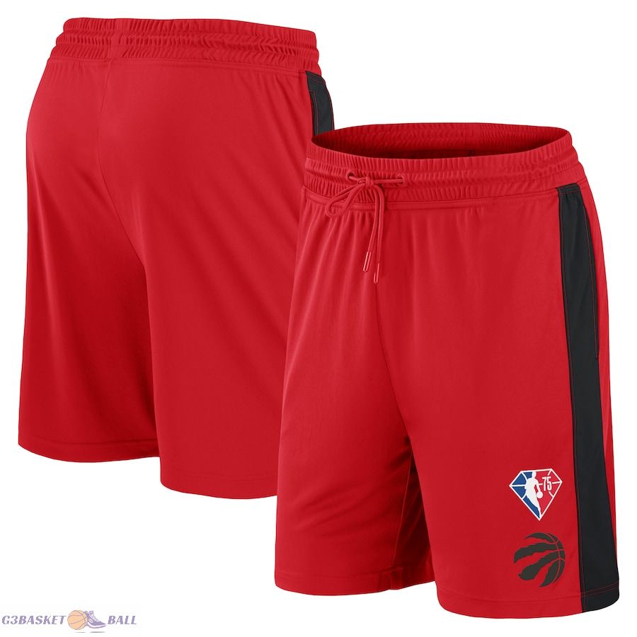 Men's Toronto Raptors Fanatics Red 75th Anniversary Downtown Performance Practice Shorts