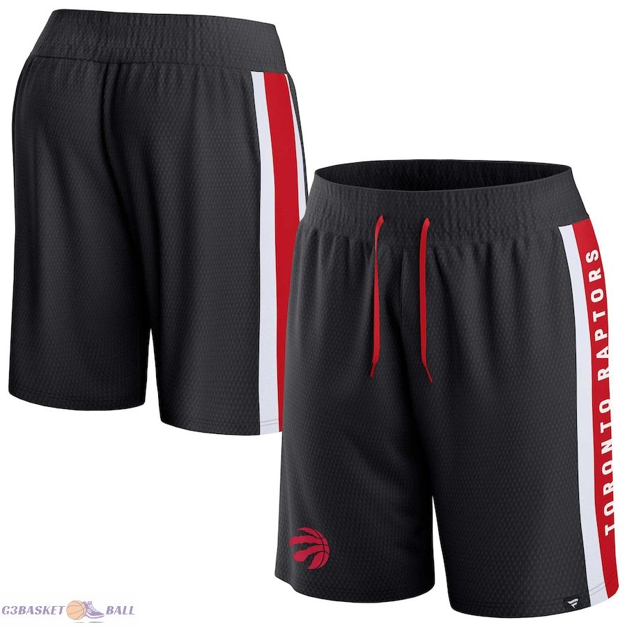 Men's Toronto Raptors Fanatics Black Referee Iconic Mesh Shorts
