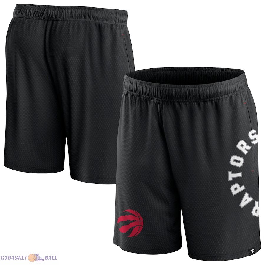 Men's Toronto Raptors Fanatics Black Post Up Mesh Shorts