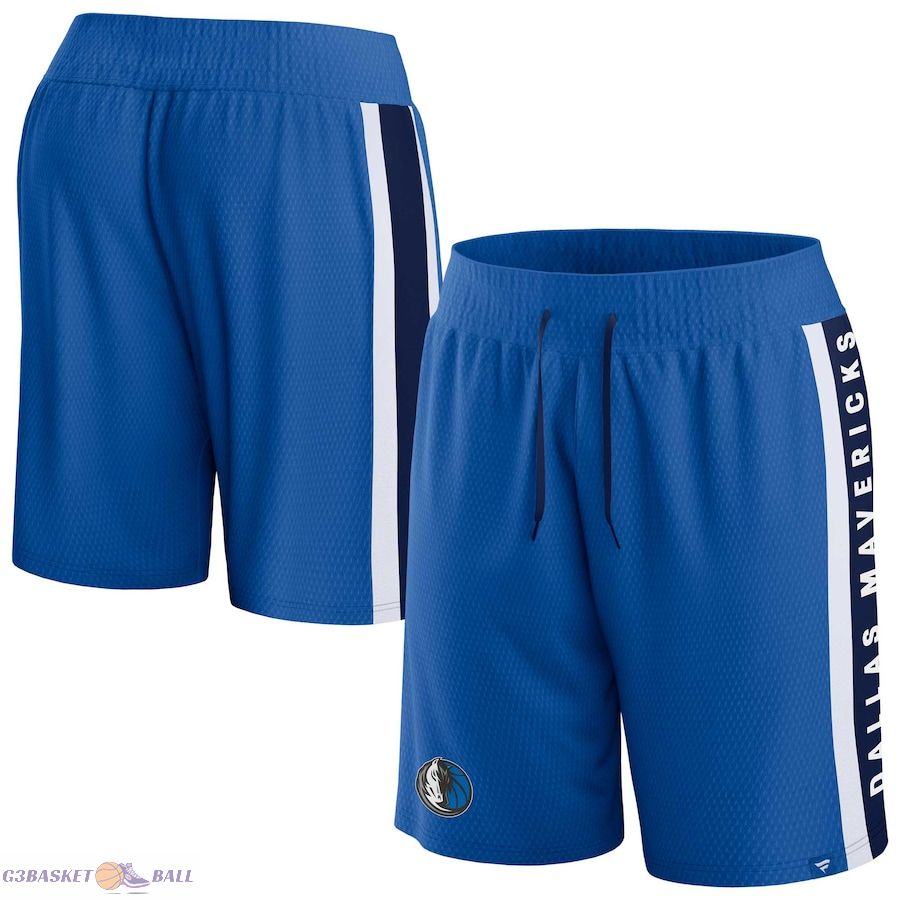 Men's Dallas Mavericks Fanatics Blue Referee Iconic Mesh Shorts