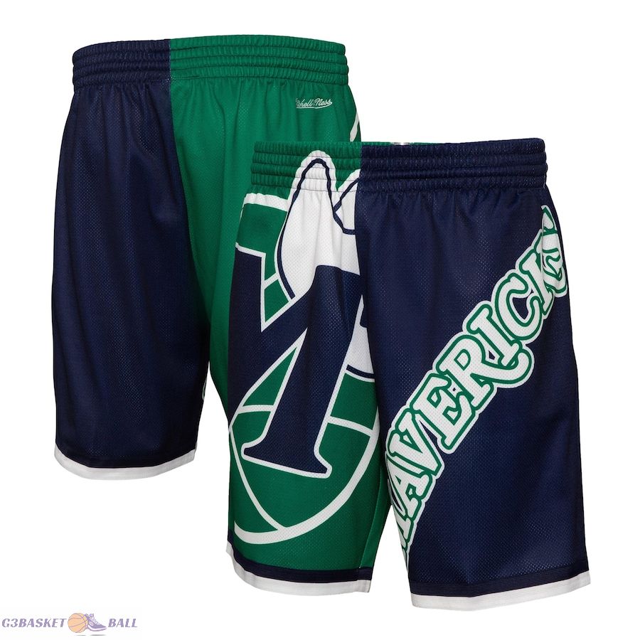 Men's Dallas Mavericks Mitchell & Ness Green Big Face 5.0 Fashion Shorts