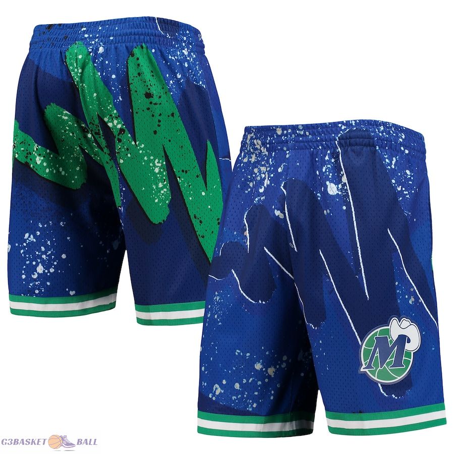 Men's Dallas Mavericks Mitchell & Ness Blue Hardwood Classics 1998 Hyper Hoops Swingman Shorts